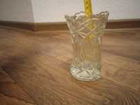 Szklany wazon dekoracje PRL