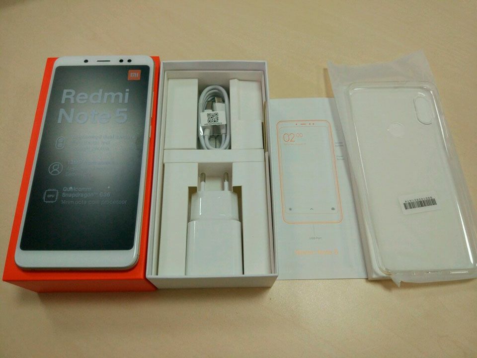 Смартфон Xiaomi redmi note 5 Blue 4/64 полн.комп.в идеалеSnap636+чехол