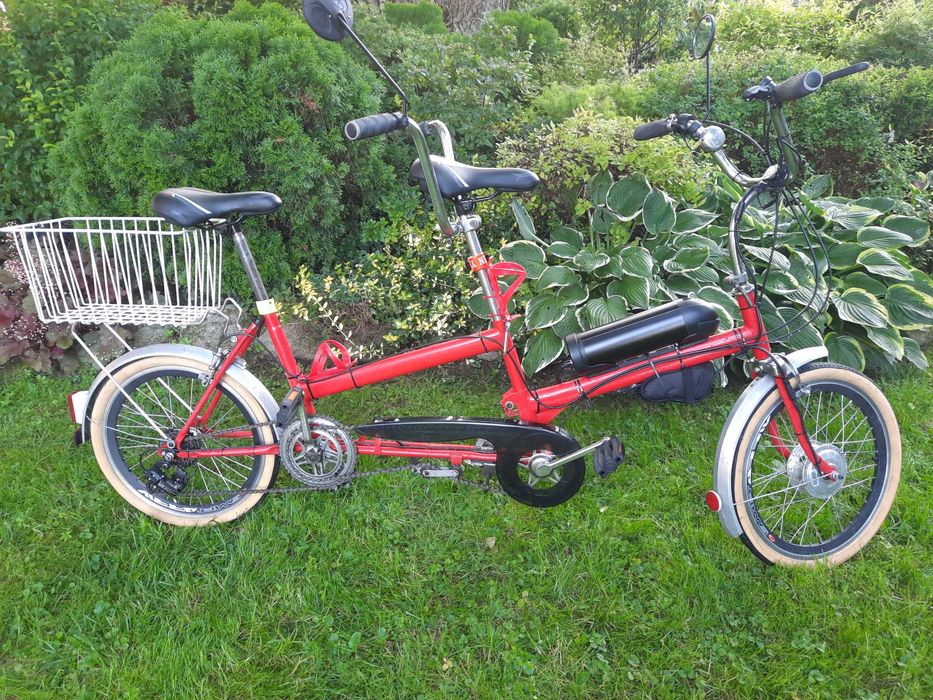 Rower tandem elektryczny składany