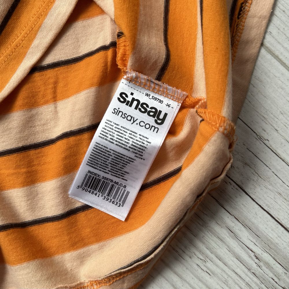Pomarańczowa koszulka w paski Tigger Tygrysek Kubuś Puchatek sinsay