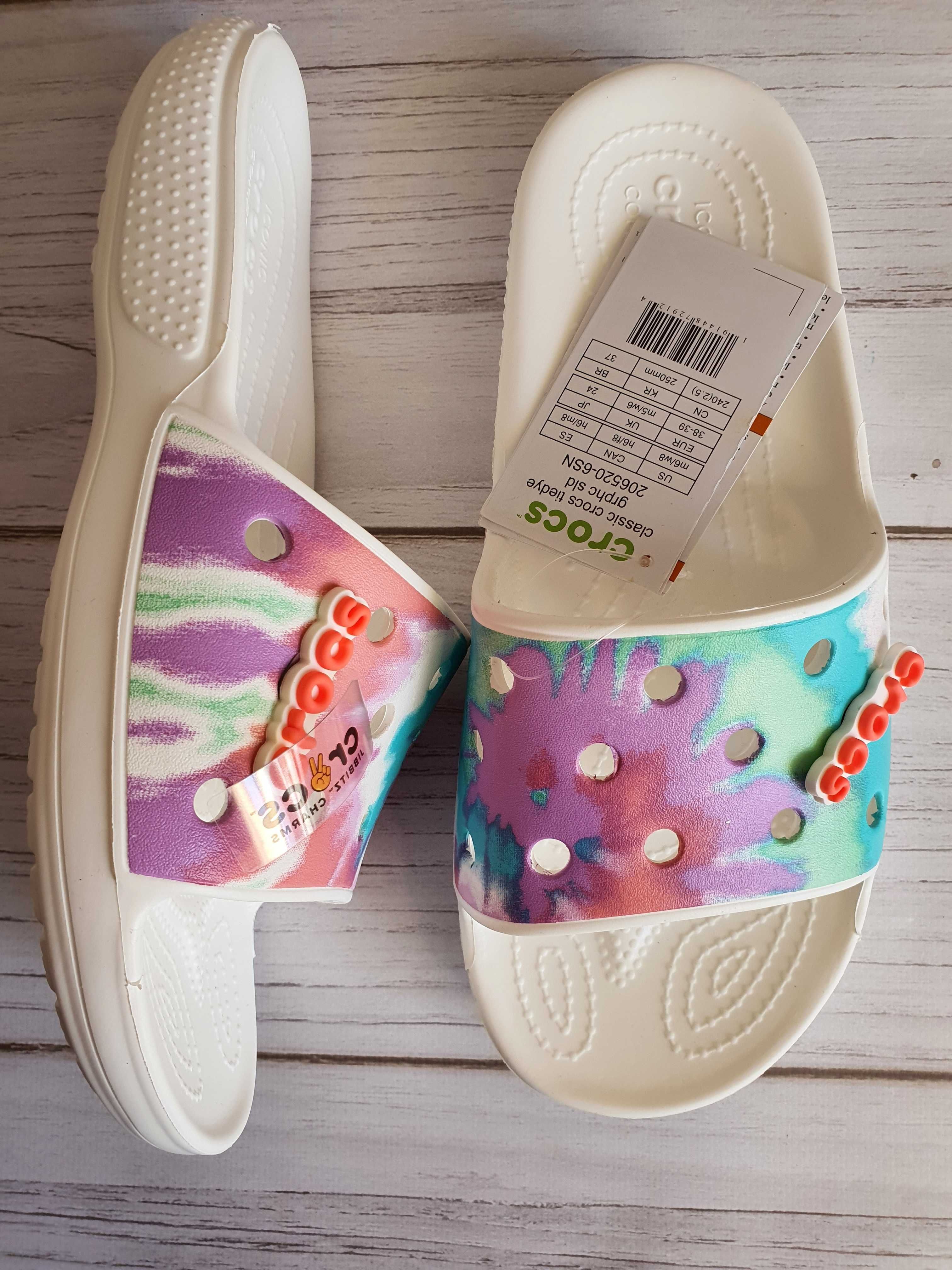 Слайды Crocs Classic Tie-Dye Graphic, размер  W10