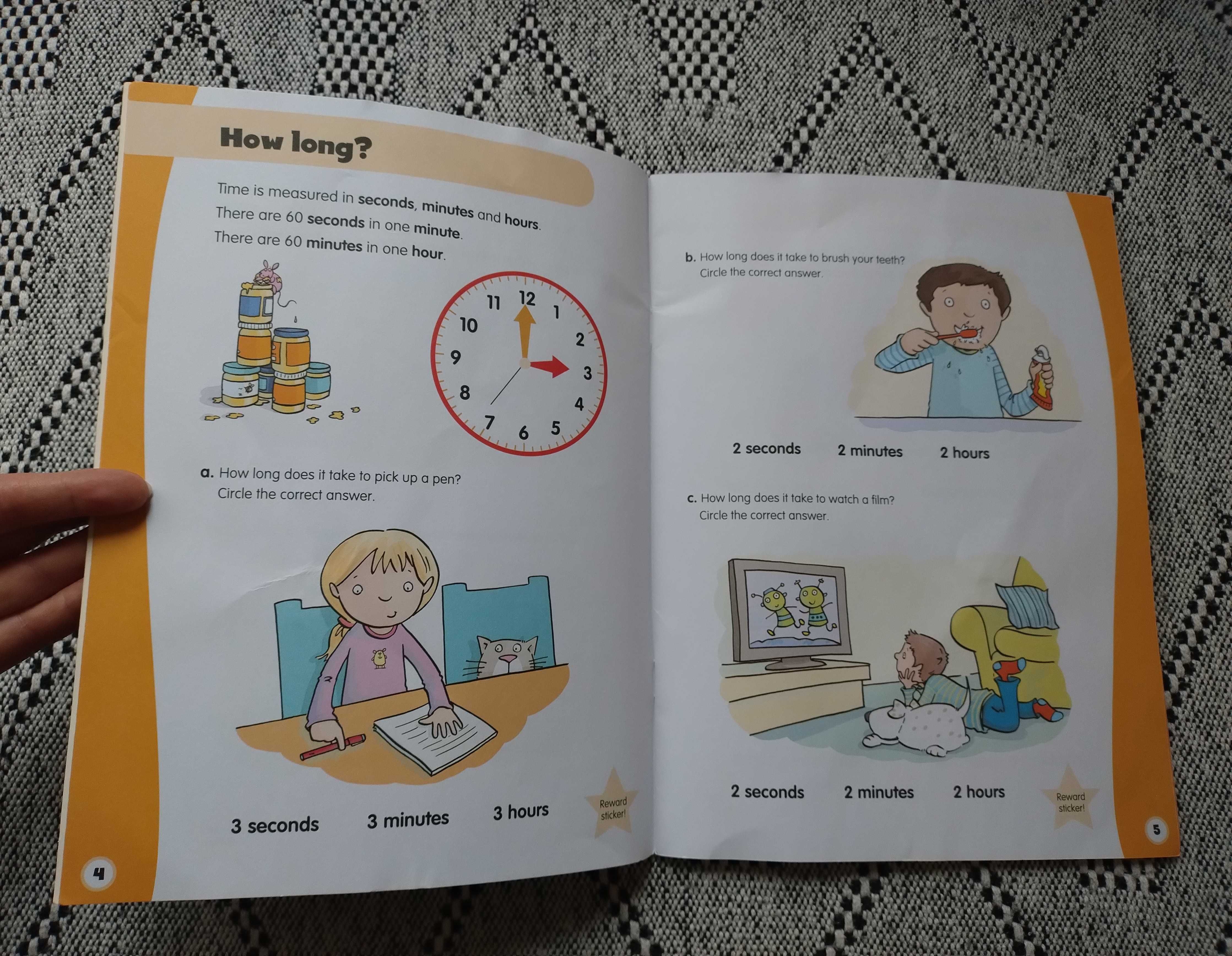 Nauka zegara czasu po angielsku activity book ćwiczenia dla dzieci ENG