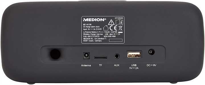 Cyfrowy Budzik Radiowy Bluetooth Medion MD 44196