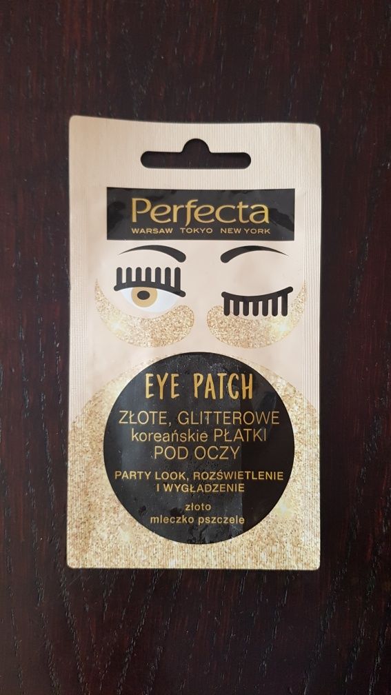 Perfecta płatki pod oczy koreańskie złoto mleczko pszczele eye patch