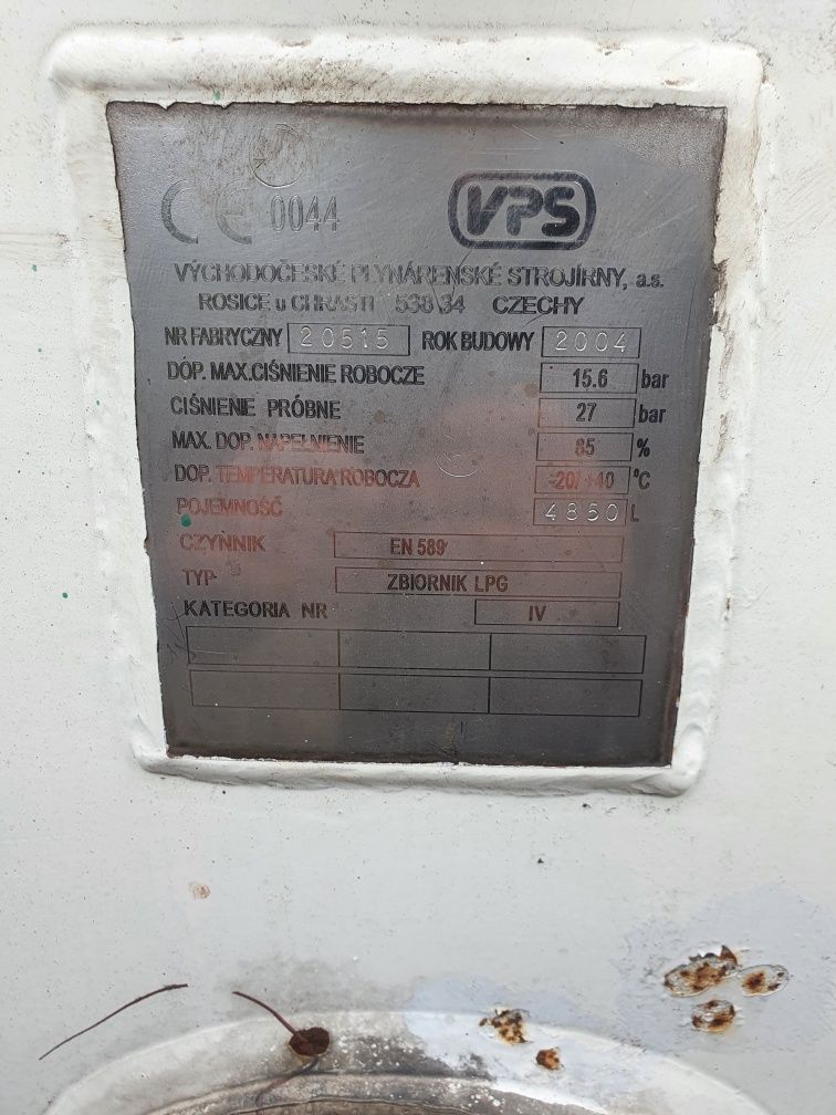 Zbiornik na powietrze, gaz 15,6bar