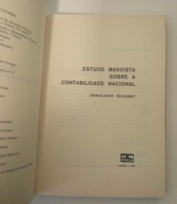 Estudo Marxista sobre a contabilidade Nacional, de J. C. Delaunay