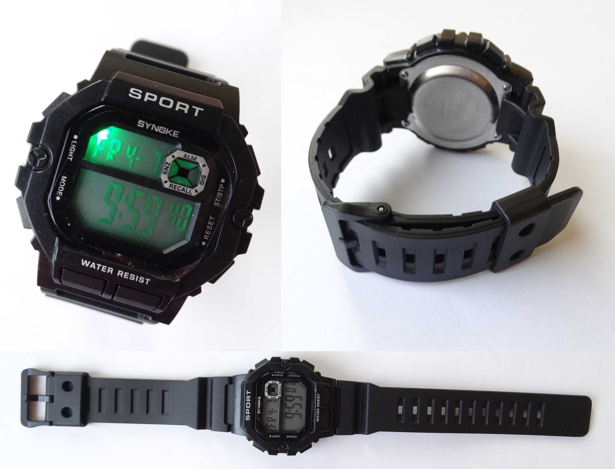 Męski zegarek elektroniczny Synoke sportowy LED retro vintage cyfrowy