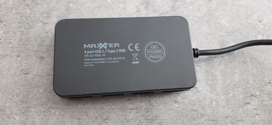 Hub rozdzielacz micro usb c na 4 usb 3.1