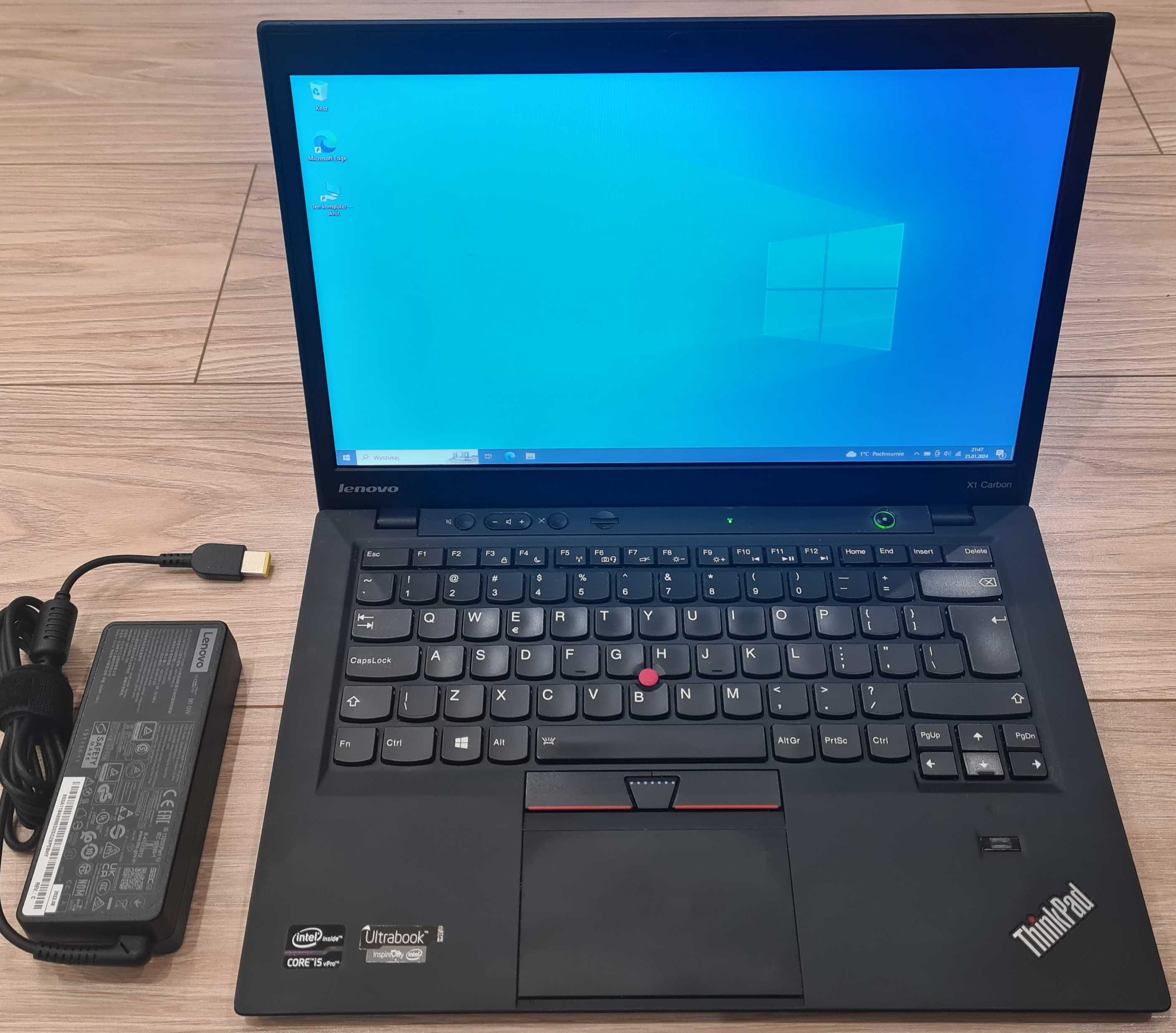 Lenovo CARBON X1 14'' i5/2.3GHz/240SSD/8GB/bat.2h 100%spr/Gw