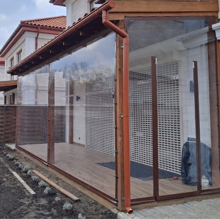 М’які вікна з плівки ПВХ Запоріжжя. М’які вікна для альтанок і терас.