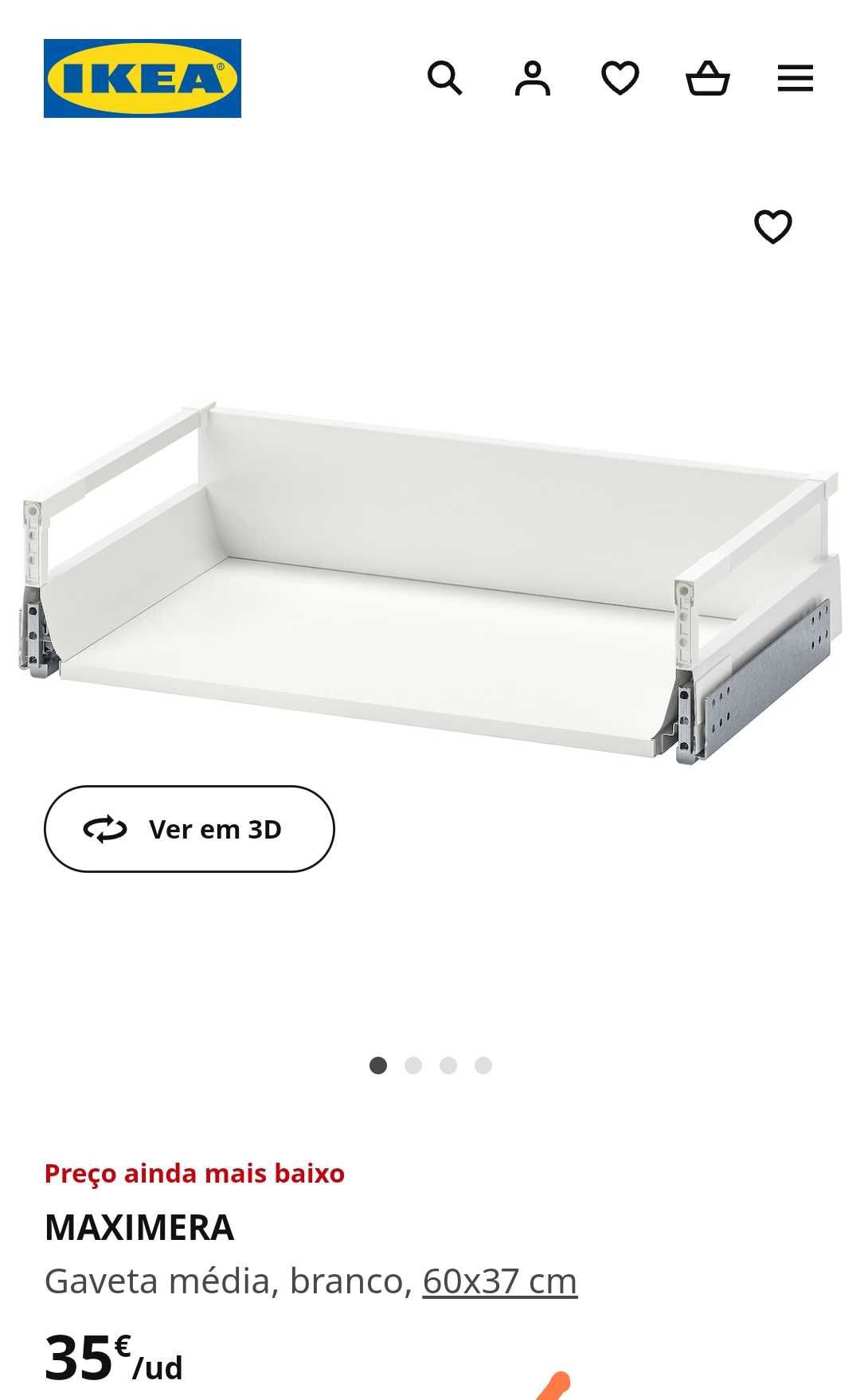 2 Gavetas IKEA Maximera Novas