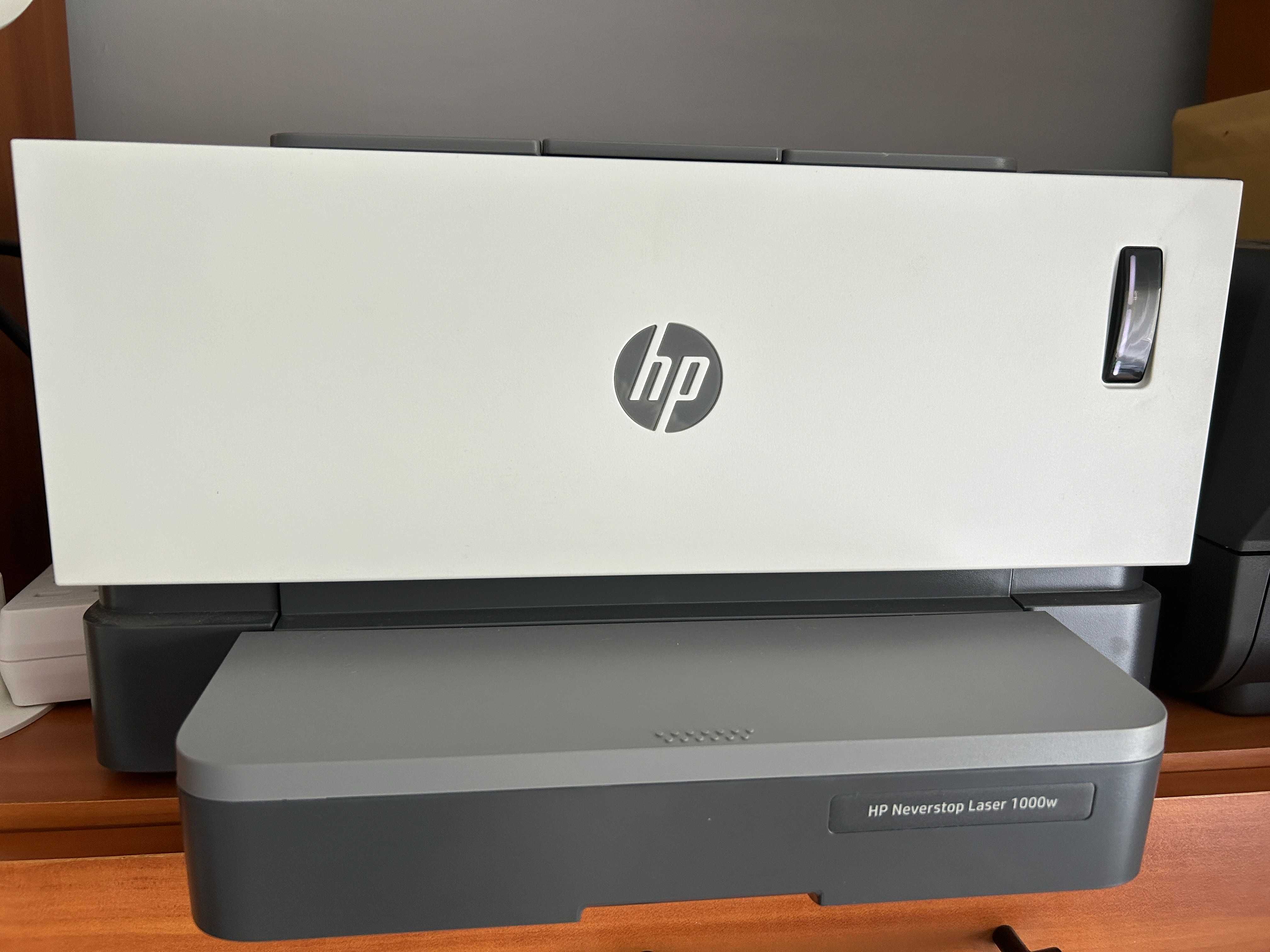 Drukarka laserowa HP NEVERSTOP 1000W z Wi-Fi pełen zestaw jak nowa