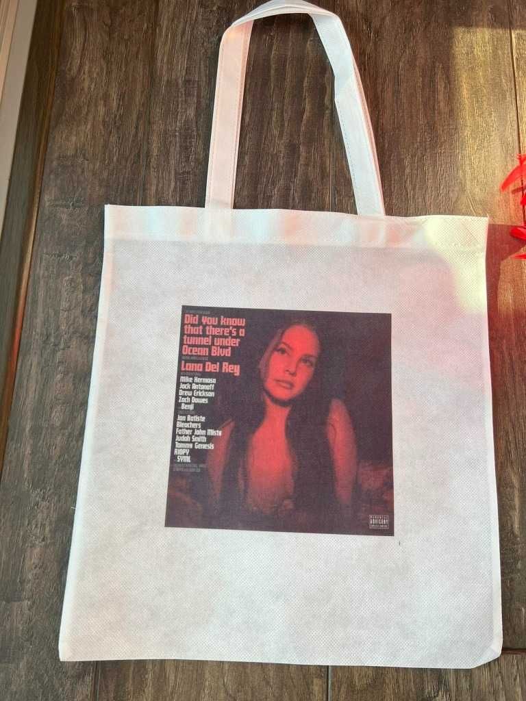 torba tote bag lana del rey red black muzyka