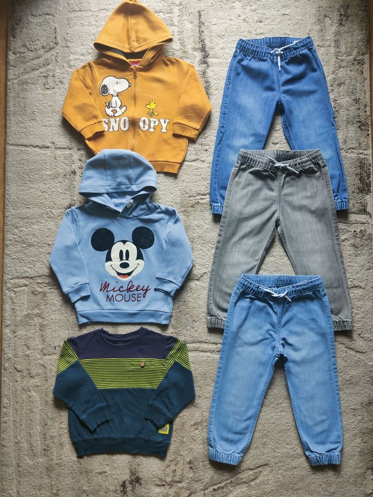 Zestaw ubrań dla chłopca 104 H&M Reservef Cool Club Mickey Snoopy