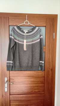 Nowy sweter sweterek szary wzory Esprit 36 S