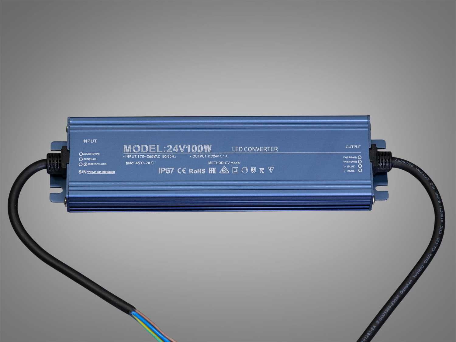 Блок живлення 24В, для  LED стрічки, 100Вт, 4.17А PPF-PW-IP68-24v-100w