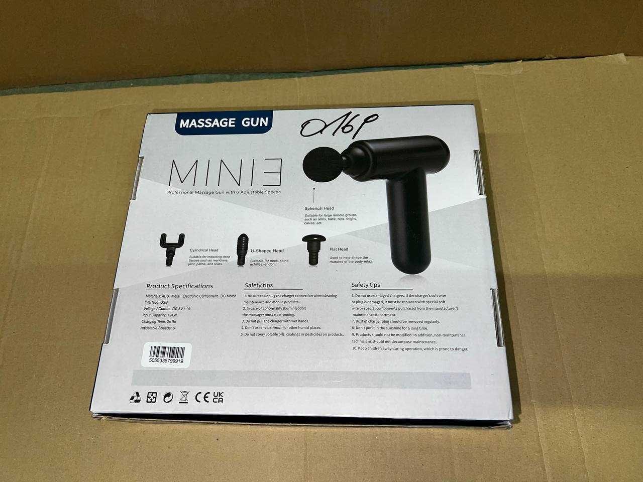 MINIE Professional Massage Gun Pistolet do masażu + 4 końcówki