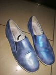 Skórzane buty wkładane blue marmurek rozm 35