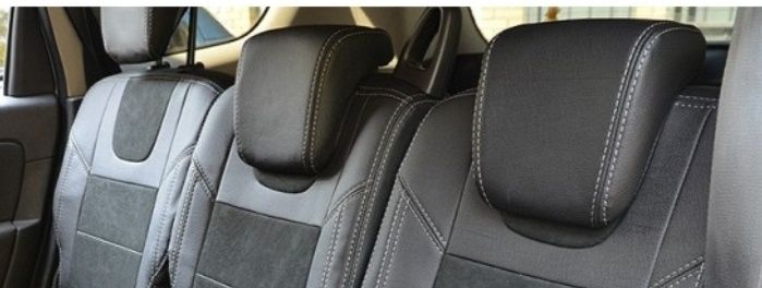 Чехлы на подголовник (комплект) из кожезаменителя для Renault Grand Sc