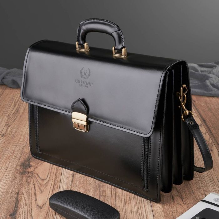 ekskluzywna skórzana teczka męska paolo peruzzi n03-bl