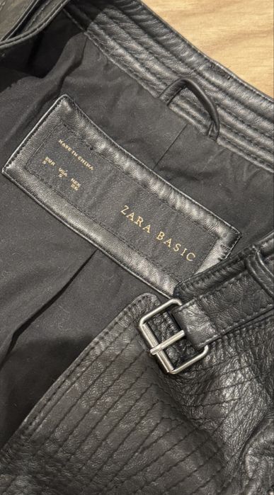 Motocyklowka Zara Basic skóra kurtka EUR 36/S