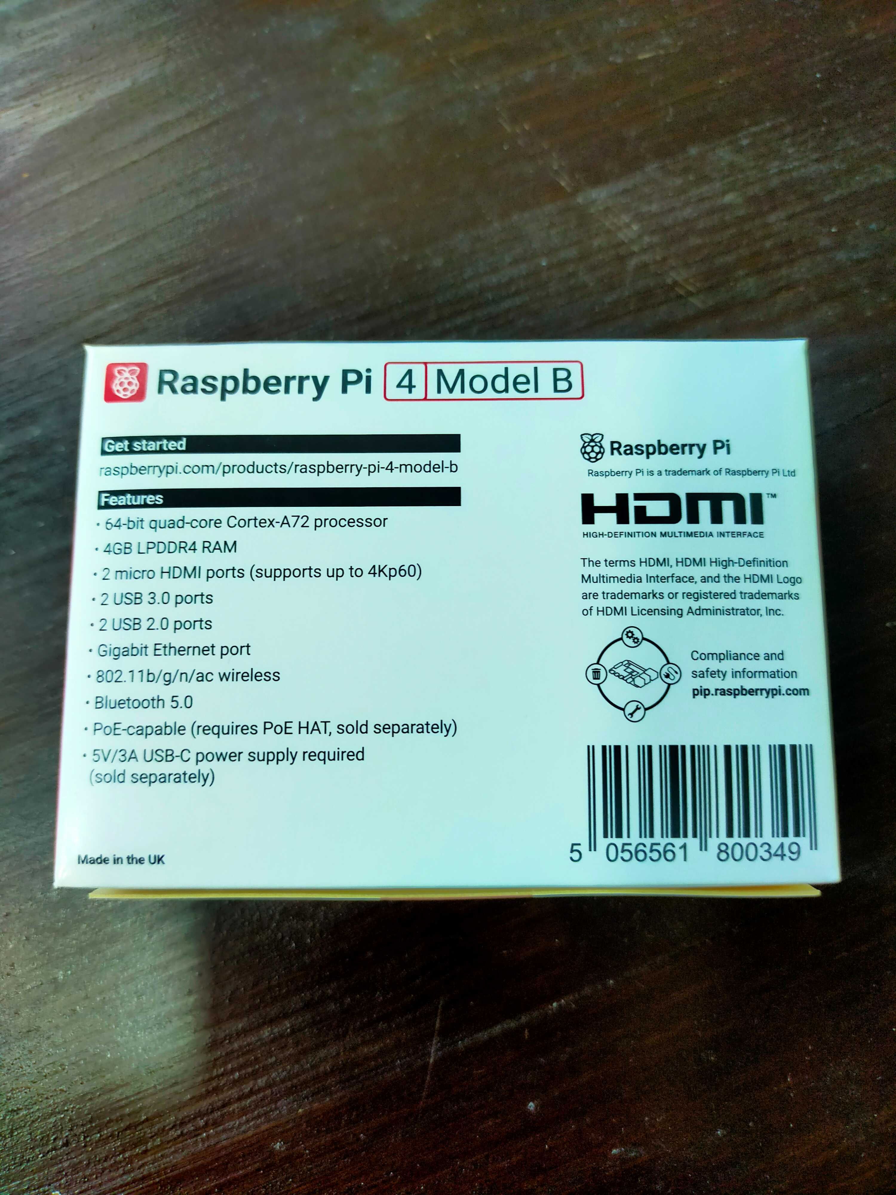 Raspberry Pi 4 model B 4Gb RAM