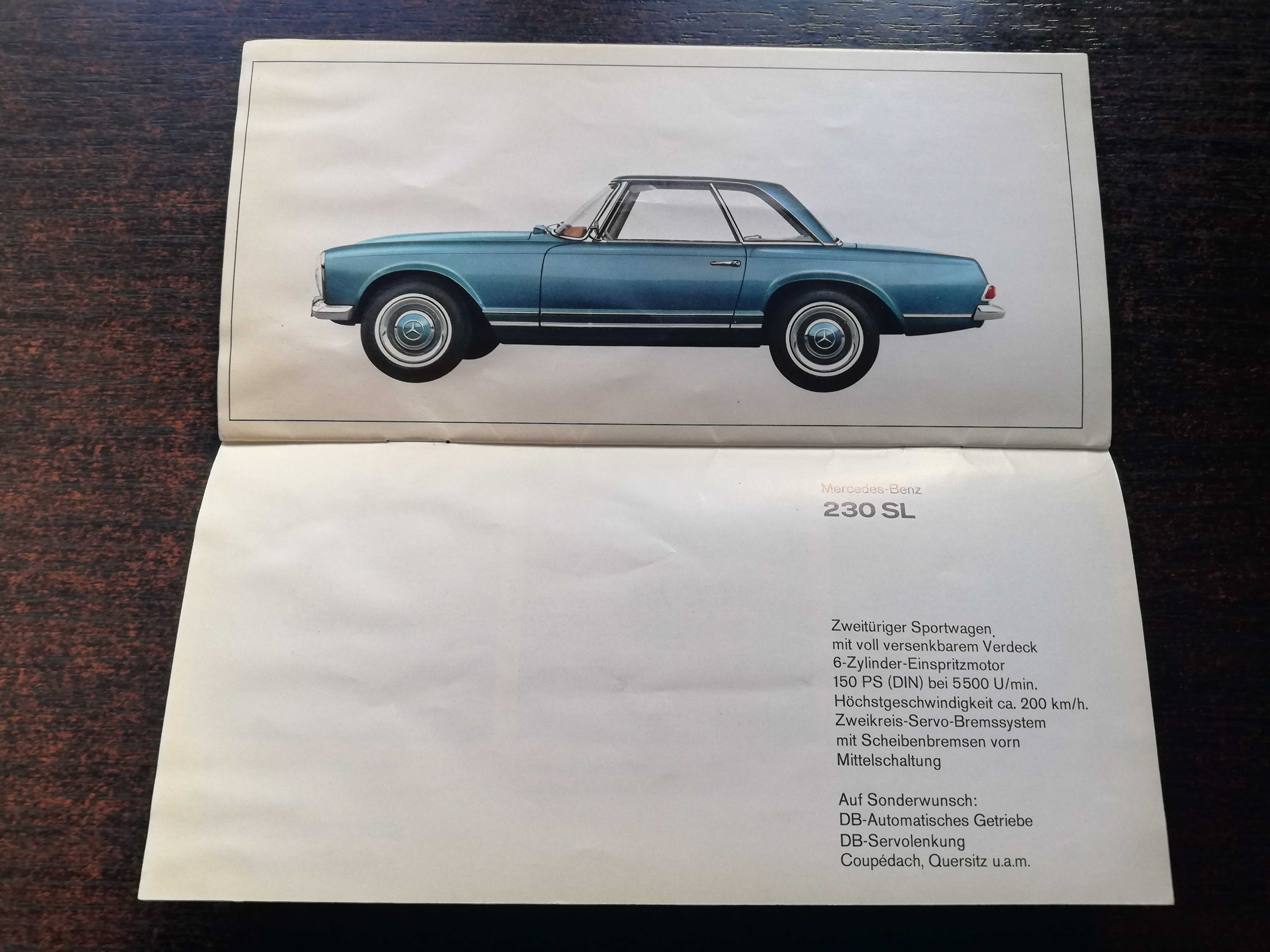 Katalog prospekt Mercedes-Benz Personenwagen 1965