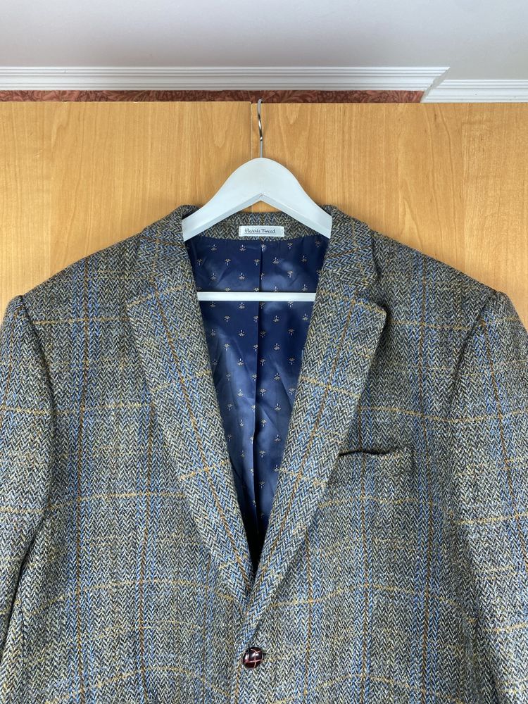 Пиджак твидовый Harris Tweed оригинал L-XL