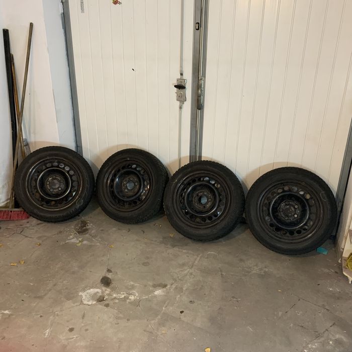 Opony z felgami stalowymi 5x112r16 mercedes w203, audi vw