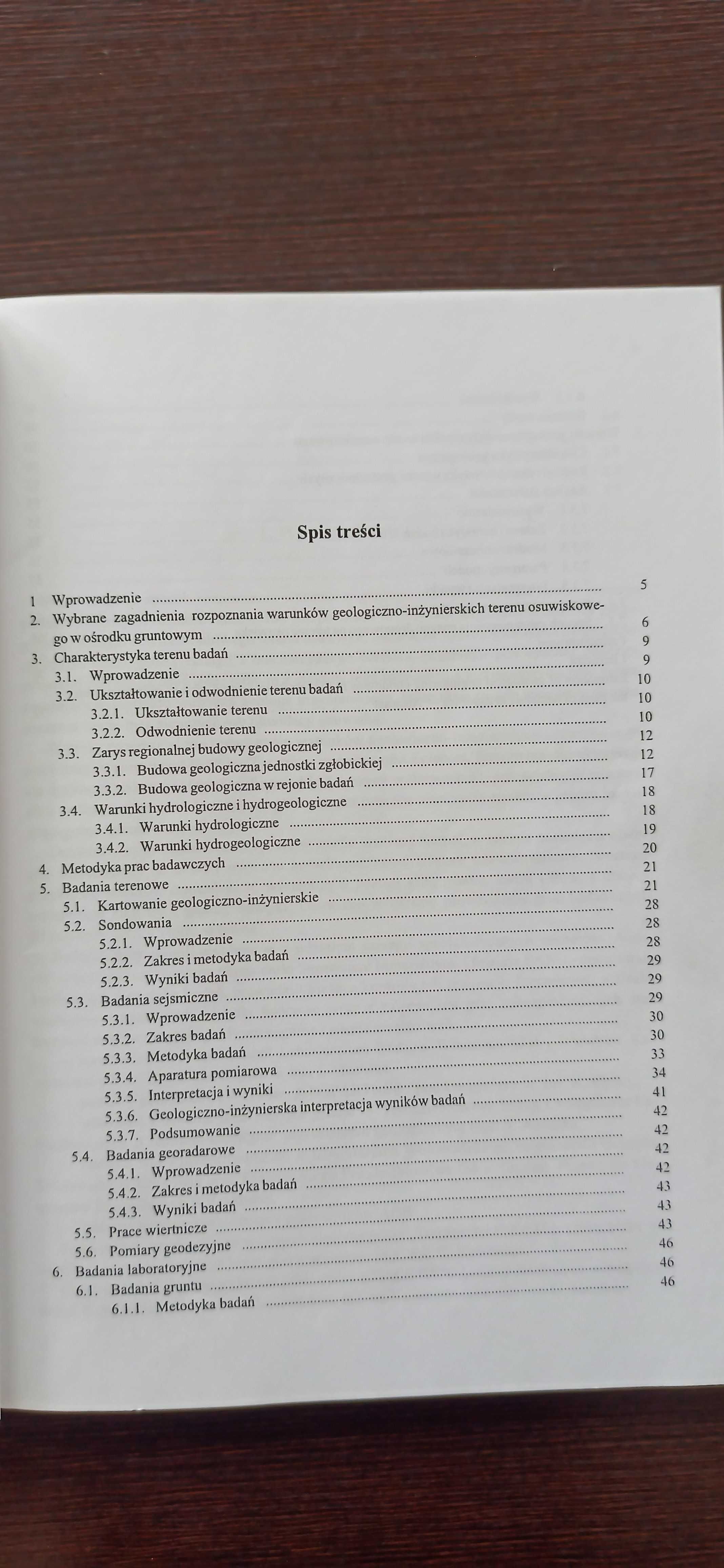 Warunki geologiczno-inżynierskie osuwisko Zgłobice DK4