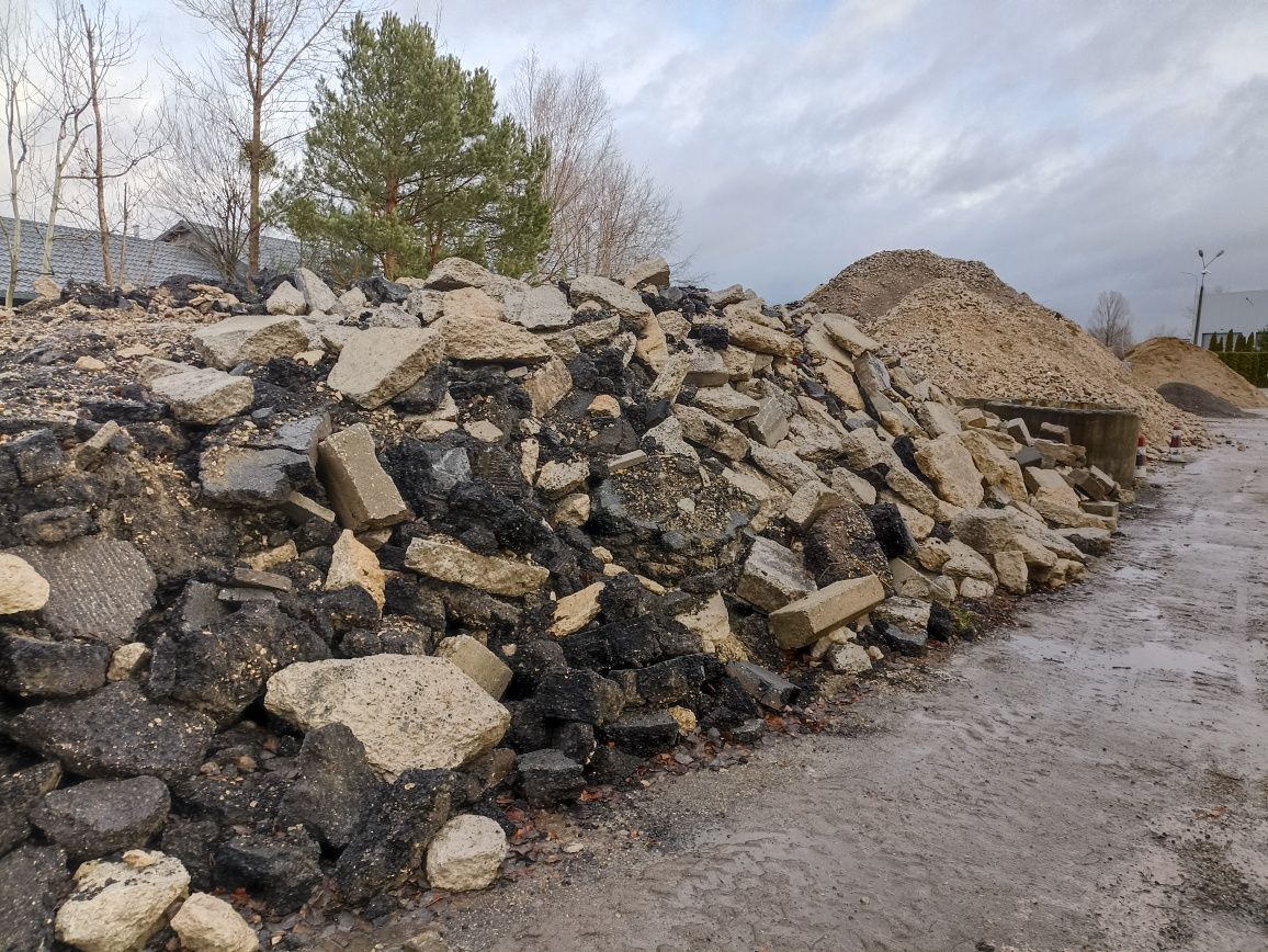 Gruz Rozbiorkowy Tanio Kruszony OKAZJA Beton z Transportem Utwardzenie