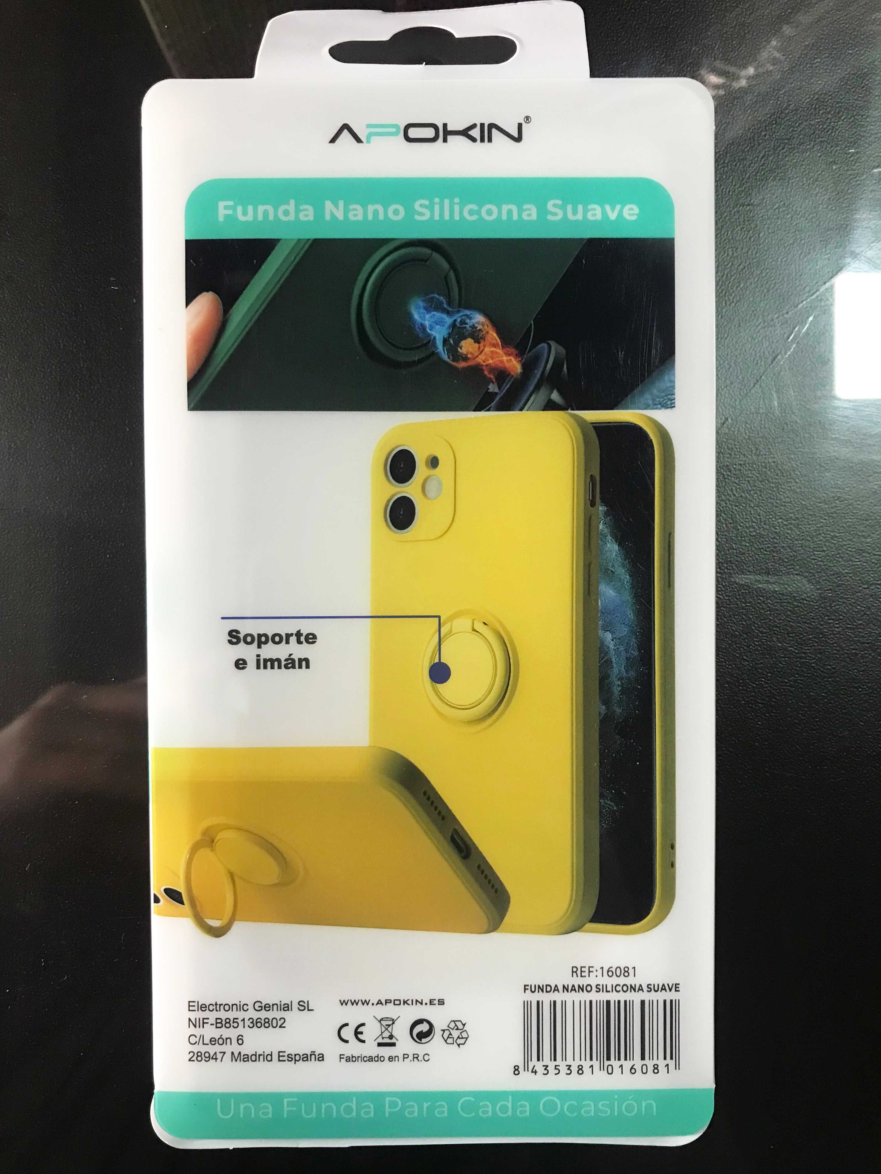 Capa de silicone com íman e suporte iPhone 13/13 Pro/13 Mini/12 Pro/12