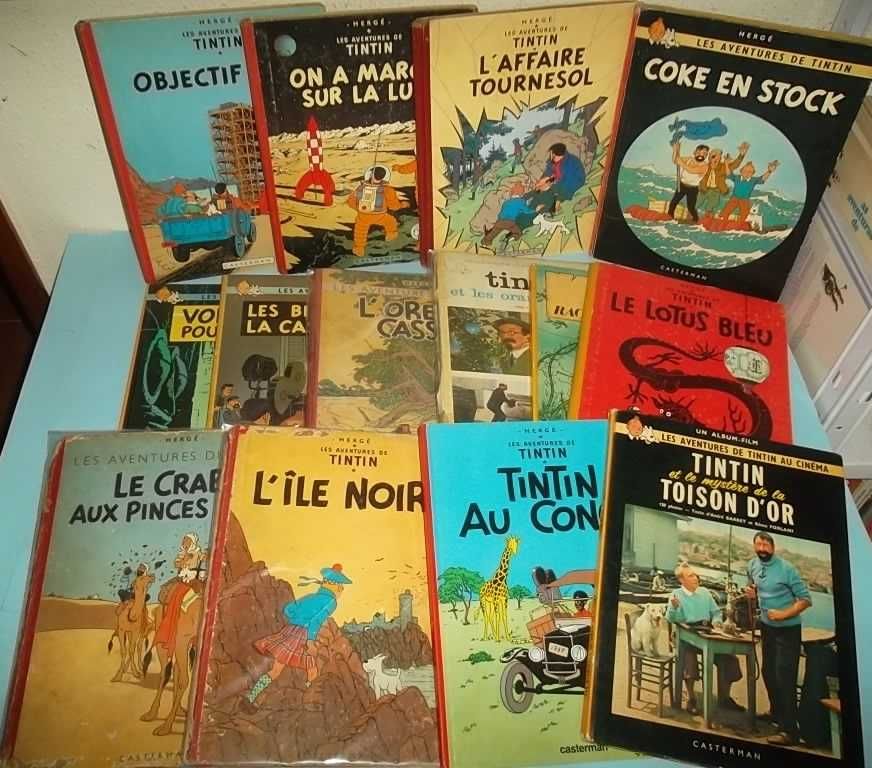 Colecção TINTIN em francês, álbuns desde 1946