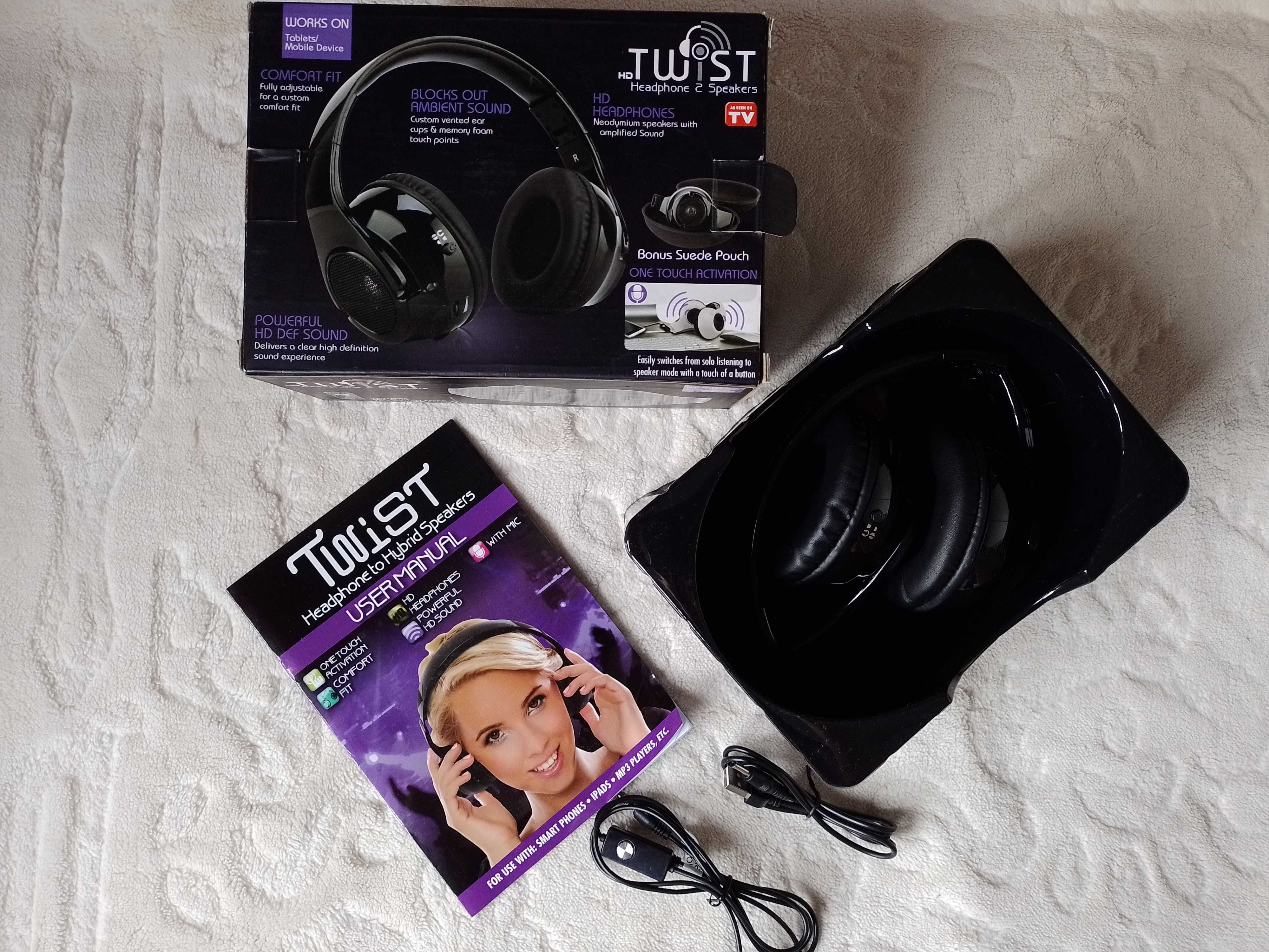 Słuchawki nauszne HD TWIST z hybrydowymi głośnikami