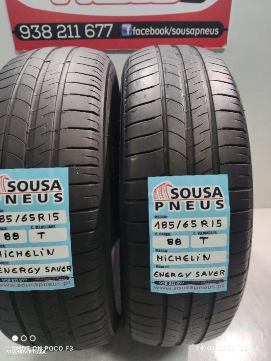 2 pneus semi novos 185-65r15 michelin - oferta dos portes