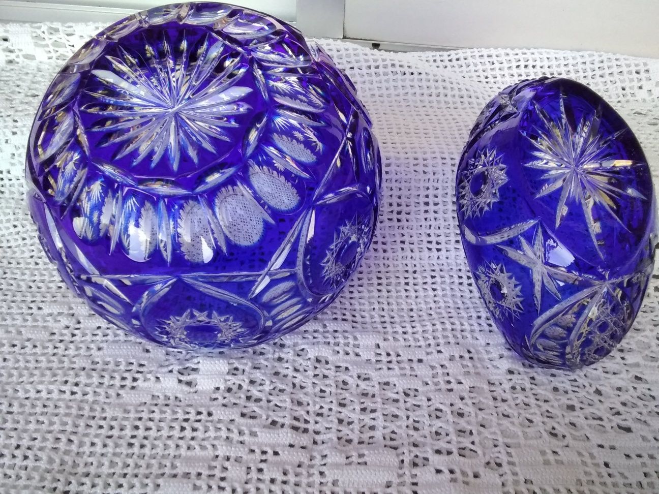Duas jarras de Cristal da Boémia.