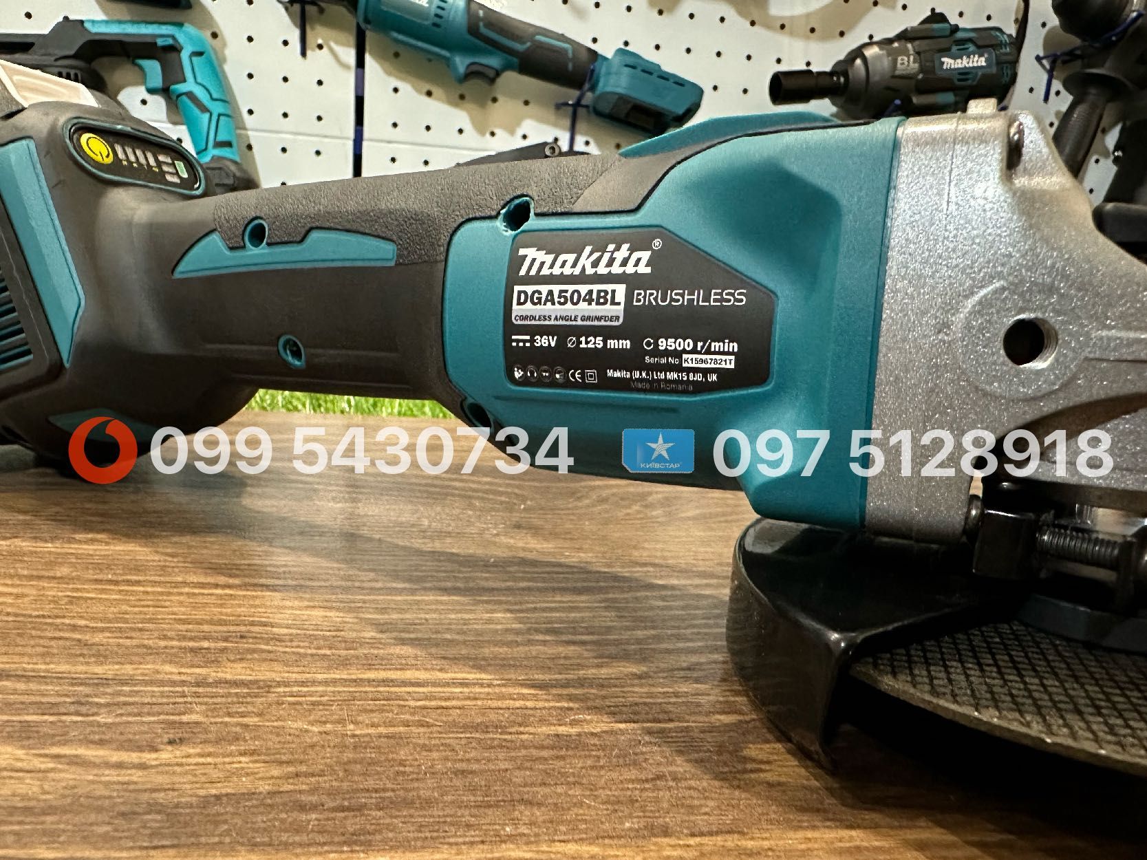 Болгарка акумуляторна Makita DGA504BL 36V 8Ah потужність 1500 Вт КШМ