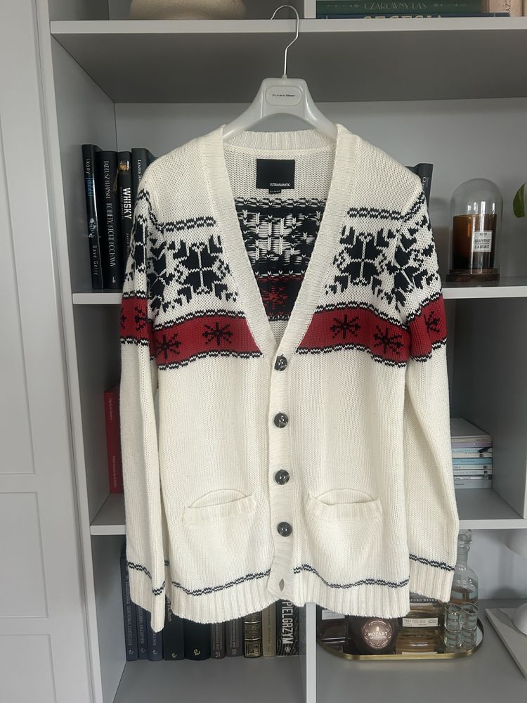 Kardigan męski sweter zimowy świąteczny Ultramagnetic jak H&M Zara