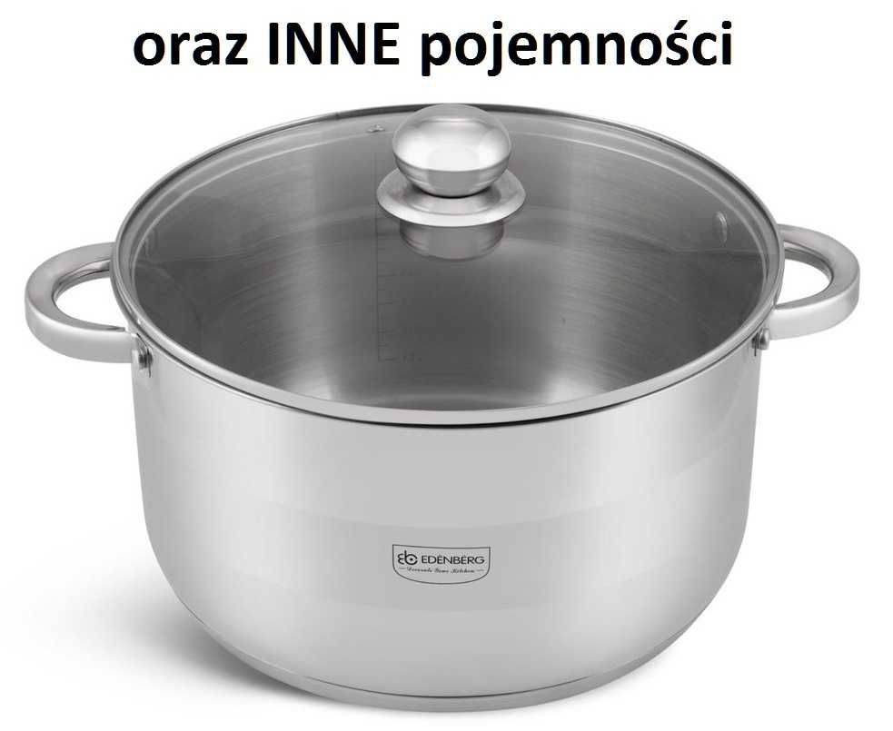 Duży Garnek 17,7L Indukcyjny na Gaz..Stal NIERDZEWNA, Grube Dno i inne