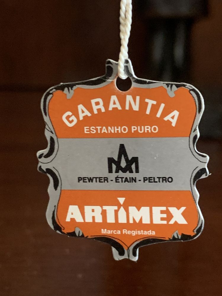 Taça decorativa de estanho