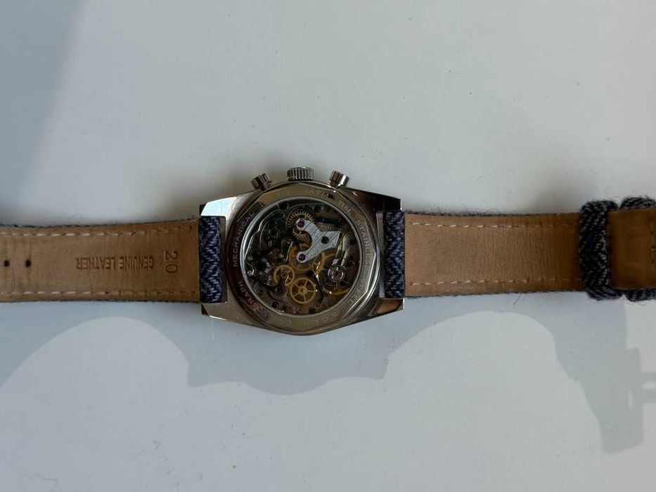 Cronógrafo Sugess ST-19 Hand-Wound Mecânico ST19 Coluna de Rodas