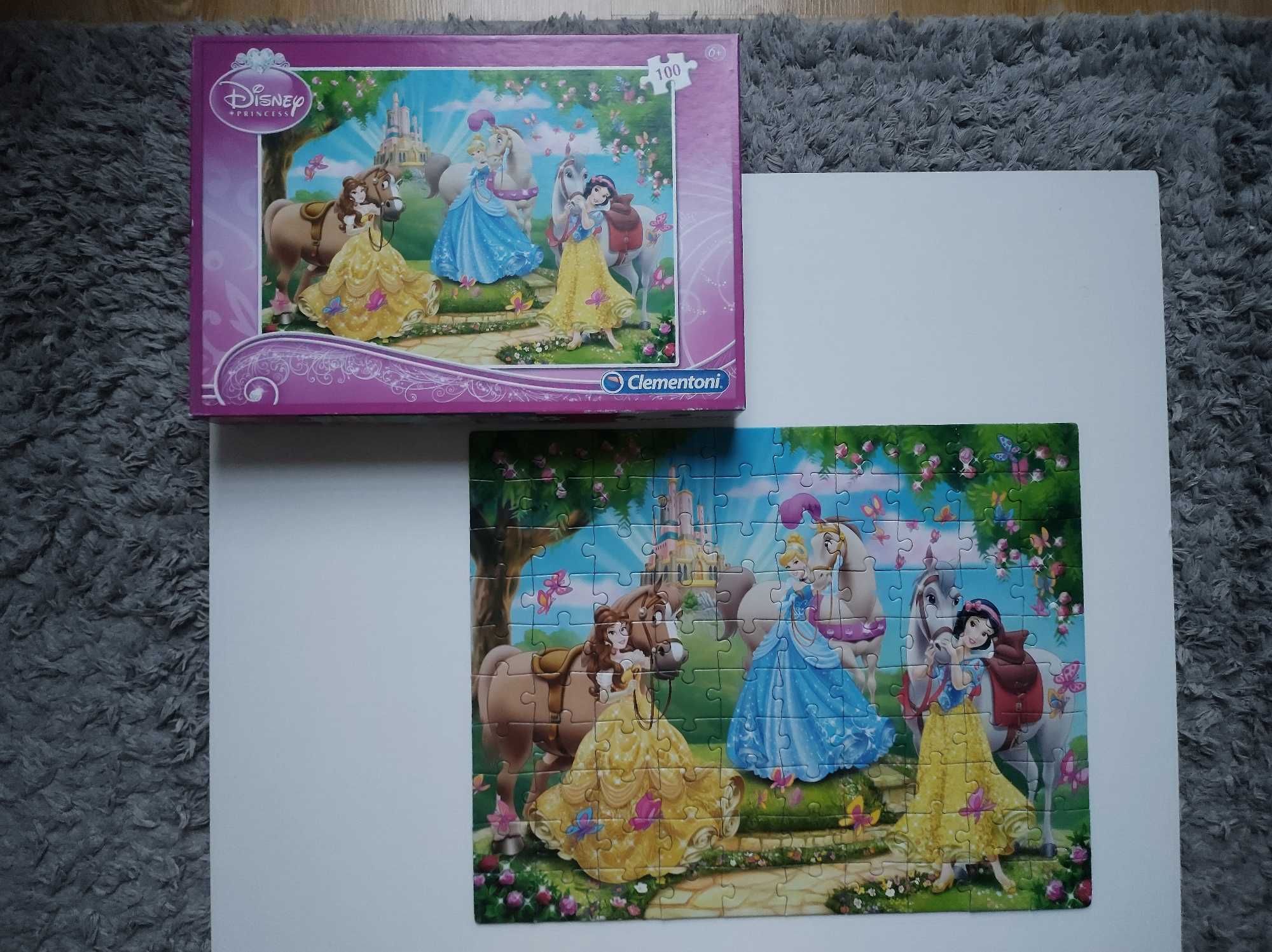 Puzzle Księżniczki Disneya z końmi- 100 el. Clementoni