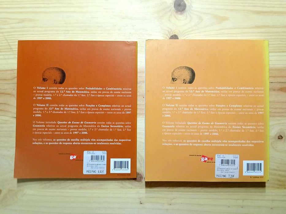 Livros Matemática - Questões Exame 12º Ano - Vol. 1 e 2