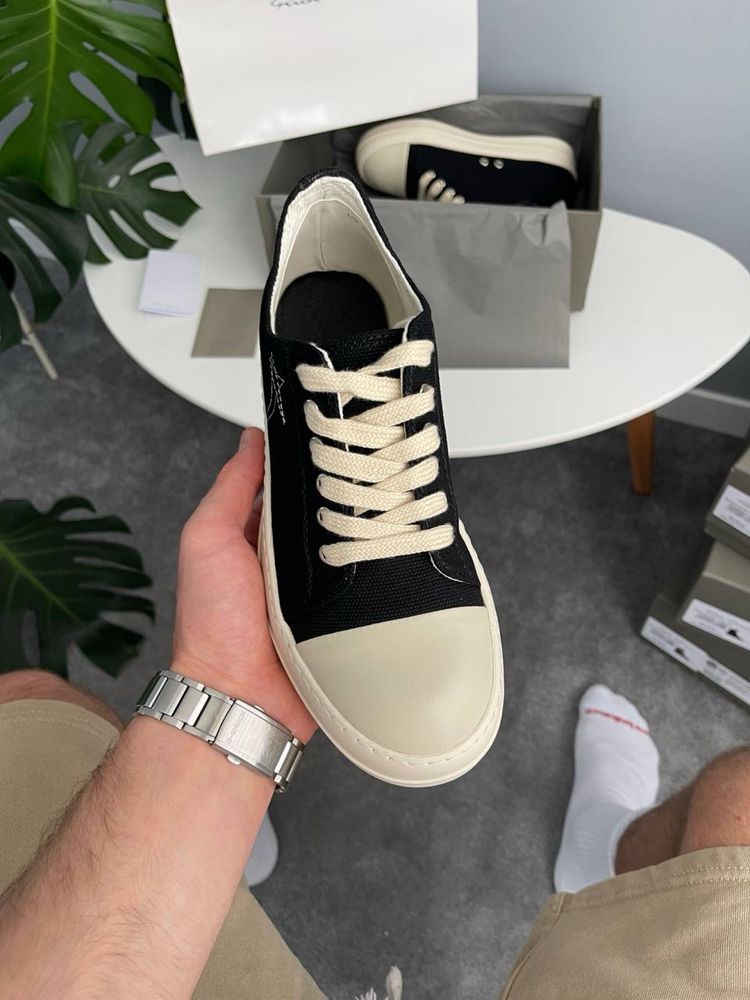 Rick Owens DRKSHDW Ramones Low Black Milk PREMIUM