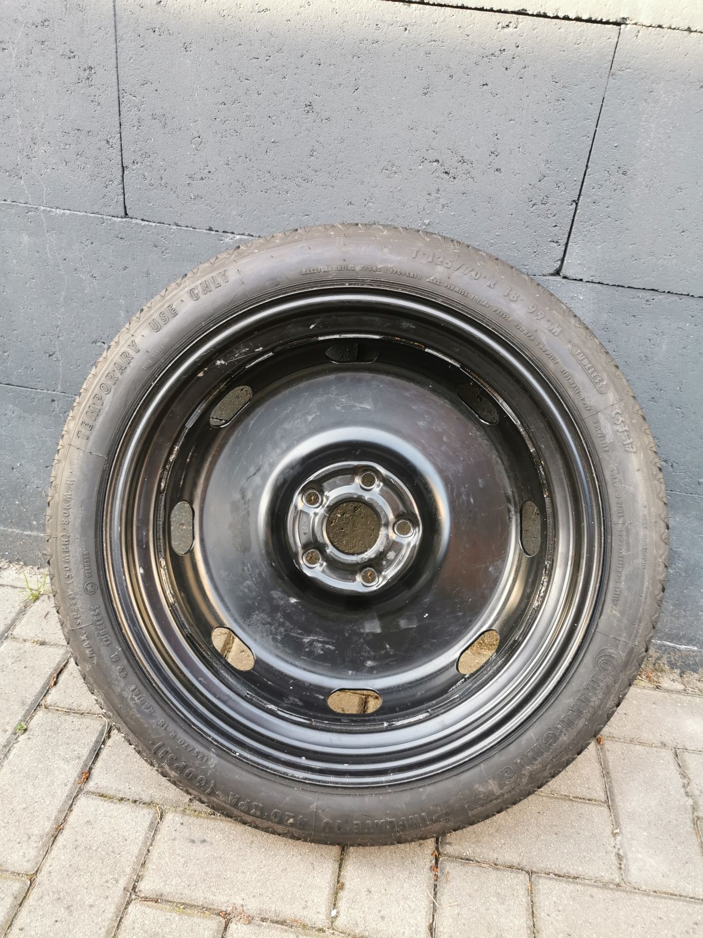 Koło Dojazdowe Continental 5x112 ET 25.5 H2 125/70 R18 99M