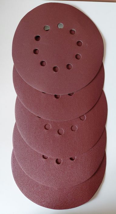 Tarcze 22cm Papier ścierny 5szt z rzepem Parkside + gąbki
