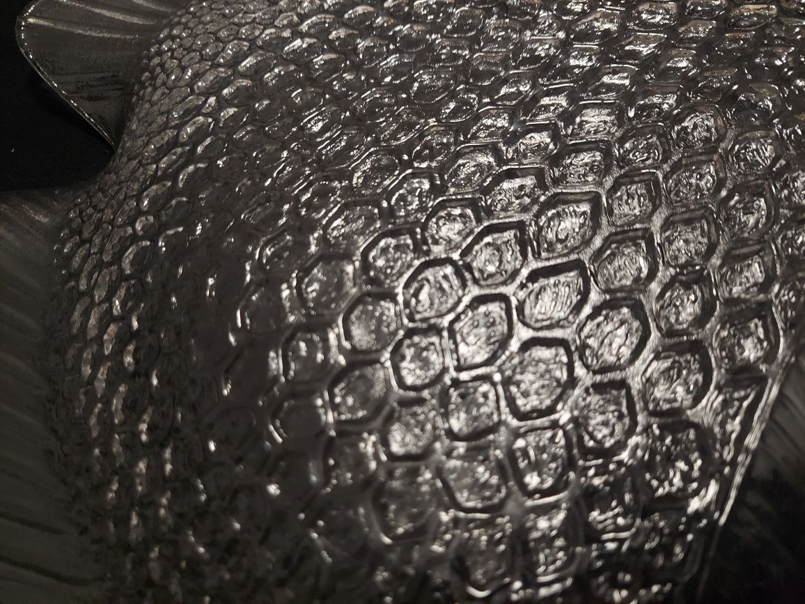 Patera szklana , ryba XL Vintage