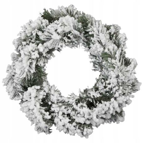Wianek śnieżny z brokatem podkład do dekoracji
