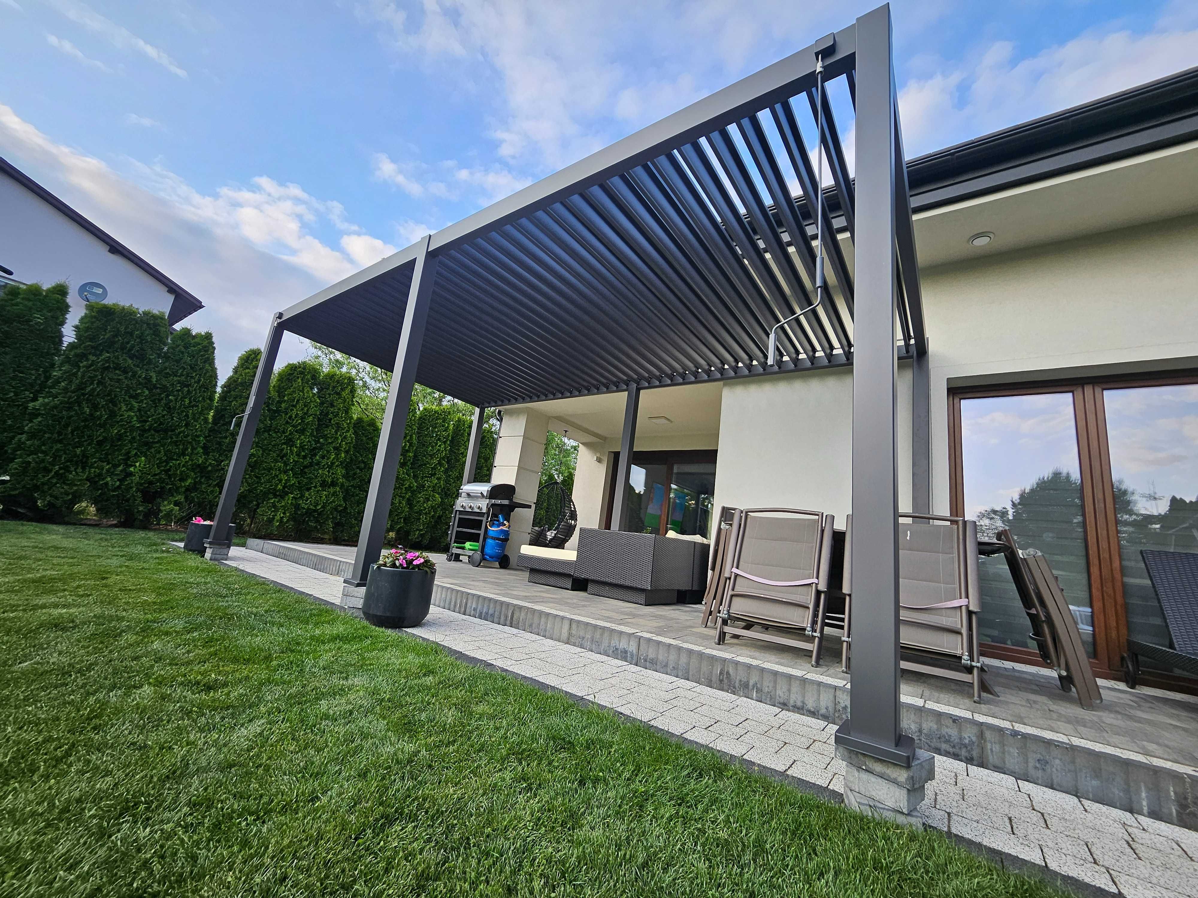 Pergola z regulowanymi listwami 3x6 m z montażem