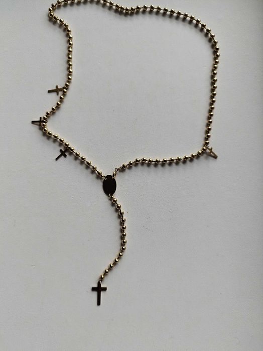 % USA_Celebrytka_Kolia_Naszyjnik_Wisior_Choker_stal 316L - różaniec